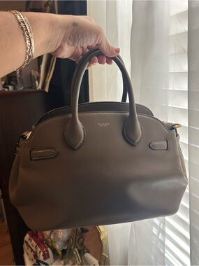 Coach Empire 28 Leather Satchel Dark Stone